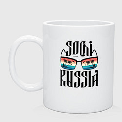 Кружка керамическая Сочи курорт России, цвет: белый