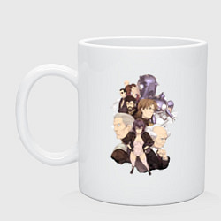 Кружка керамическая Призрак в доспехах Мотоко Кусанаги, цвет: белый