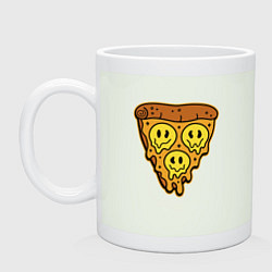 Кружка керамическая Happy nation pizza, цвет: фосфор
