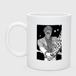 Кружка керамическая Магическая битва Кэнто Нанами маг первого класса, цвет: белый