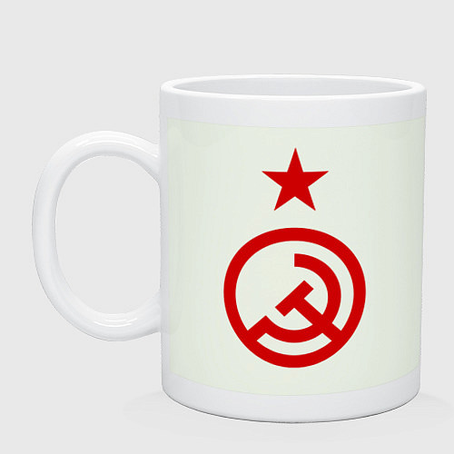 Кружка Редизайн: знак СССР красного цвета / Фосфор – фото 1