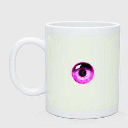 Кружка керамическая Фиолетовый глаз, цвет: фосфор