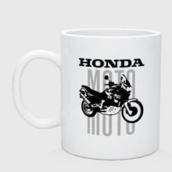 Кружка керамическая Moto - Honda, цвет: белый