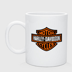 Кружка керамическая Harley Davidson, цвет: белый