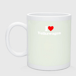 Кружка керамическая I love Volkswagen, цвет: фосфор