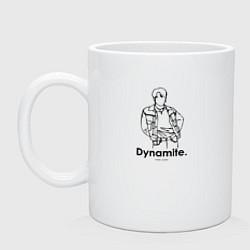 Кружка керамическая BTS Dynamite Park Ji-min, цвет: белый
