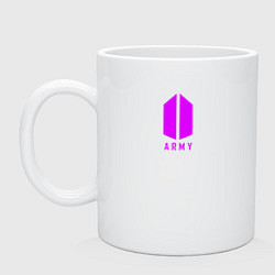 Кружка керамическая BTS - Army, цвет: белый