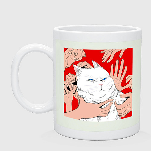 Кружка Измученный кот и руки / Фосфор – фото 1