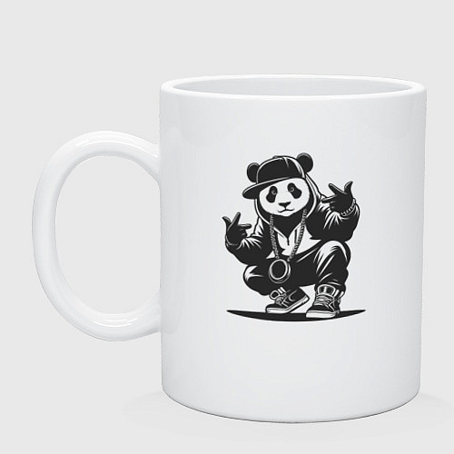 Кружка Панда хип-хоп / Белый – фото 1