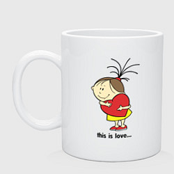 Кружка керамическая This is love, цвет: белый