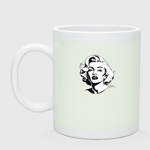 Кружка Мэрилин Монро в черно белом цвете / Фосфор – фото 1