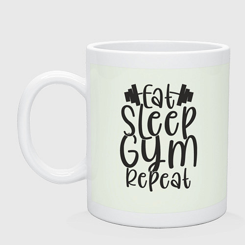 Кружка Eat sleep gym / Фосфор – фото 1