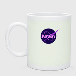 Кружка керамическая NASA logo, цвет: фосфор