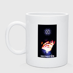 Кружка керамическая Exo monster, цвет: белый