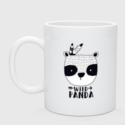 Кружка керамическая Wild panda, цвет: белый