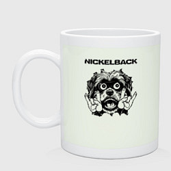 Кружка керамическая Nickelback - rock dog, цвет: фосфор