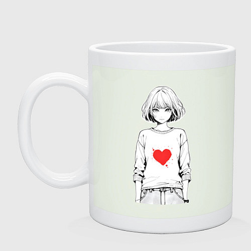 Кружка Девочка аниме сердце / Фосфор – фото 1