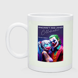 Кружка керамическая Minecraft and Joker - collaboration, цвет: фосфор