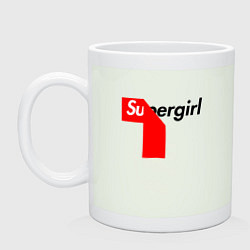 Кружка керамическая Супердевушка, цвет: фосфор
