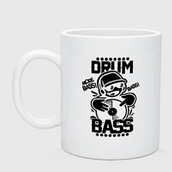 Кружка керамическая Drum n Bass: More Bass, цвет: белый