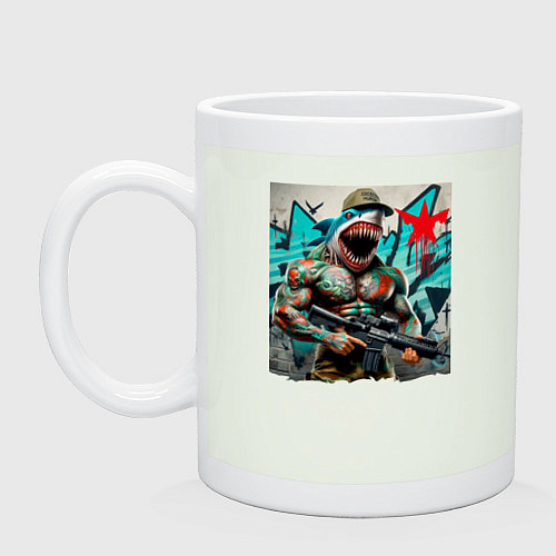 Кружка Sharkman bodybuilder - special forces / Фосфор – фото 1