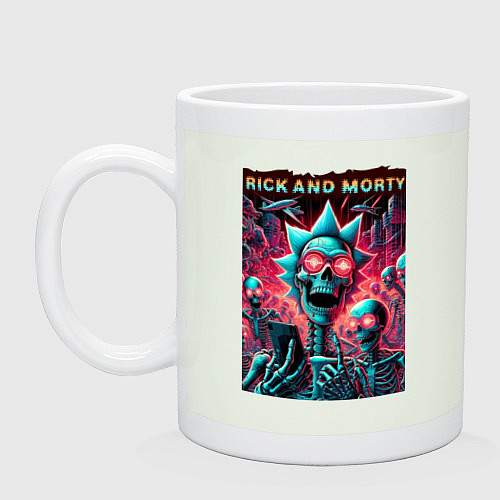 Кружка Rick and Morty - neon glow fantasy / Фосфор – фото 1