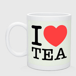 Кружка керамическая I love tea, цвет: фосфор