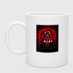 Кружка керамическая Звезда смерти Дарт Вейдер, цвет: белый