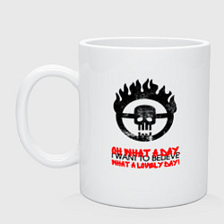 Кружка керамическая Безумный макс what a lovely day, цвет: белый
