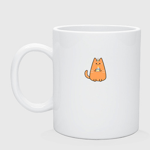 Кружка Кот день рождения / Белый – фото 1