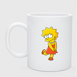 Кружка керамическая Lisa Simpson, цвет: белый