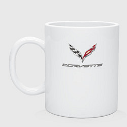 Кружка керамическая Chevrolet Corvette - racing team, цвет: белый