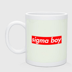 Кружка керамическая Sigma boy TikTok meme supreme из песни мерч, цвет: фосфор