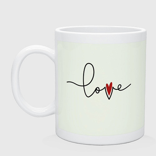 Кружка Love with heart / Фосфор – фото 1