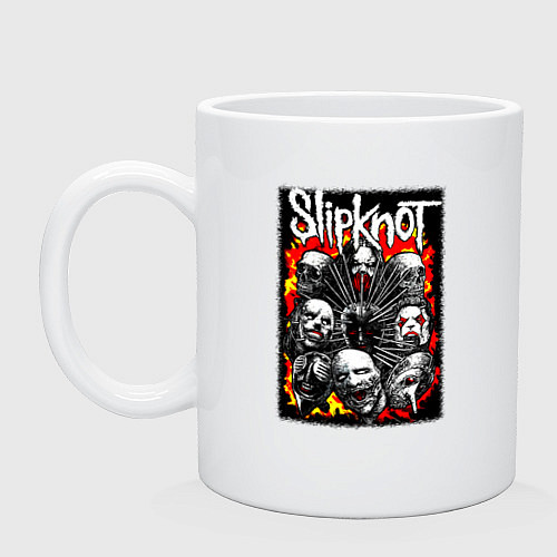 Кружка Слипкнот огненный / Белый – фото 1