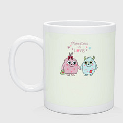 Кружка керамическая Свидание монстриков, цвет: фосфор