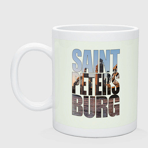 Кружка Санкт-Петербург Большеохтинский мост / Фосфор – фото 1
