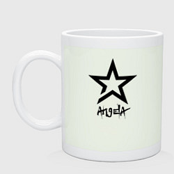 Кружка керамическая Анжела - звезда, цвет: фосфор