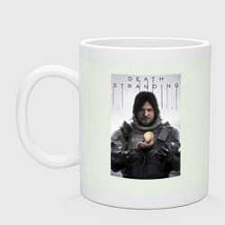 Кружка керамическая Death Stranding - Norman Reedus, цвет: фосфор