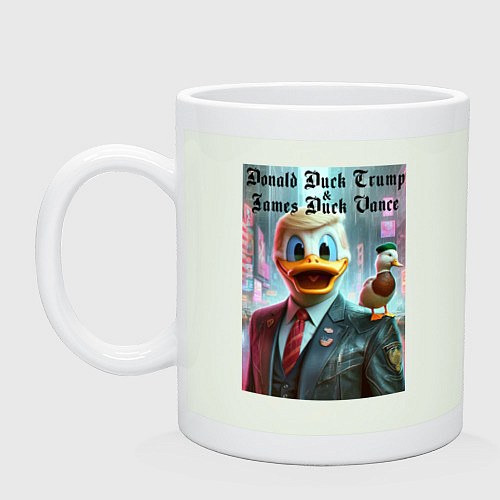 Кружка Donald Duck Trump and James Duck Vance / Фосфор – фото 1