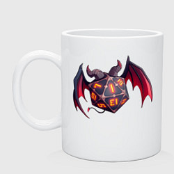 Кружка керамическая Devil Dice, цвет: белый