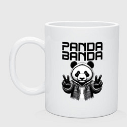 Кружка керамическая Panda banda - mafia, цвет: белый