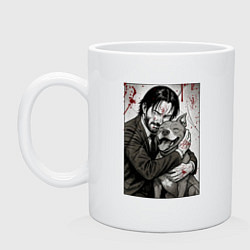 Кружка керамическая Джон Уик постер, цвет: белый