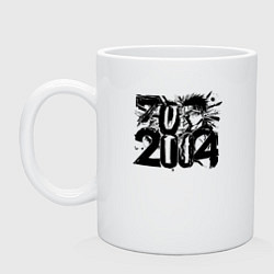 Кружка керамическая 2004 аниме, цвет: белый