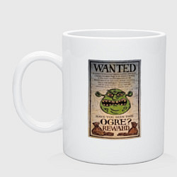Кружка керамическая Разыскивается огр, цвет: белый