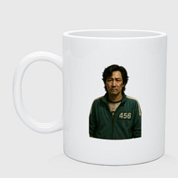 Кружка керамическая Грустный игрок 456, цвет: белый