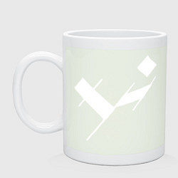 Кружка керамическая Три буквы: белые, цвет: фосфор