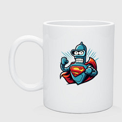 Кружка керамическая Super Bender - ai art meme fantasy, цвет: белый