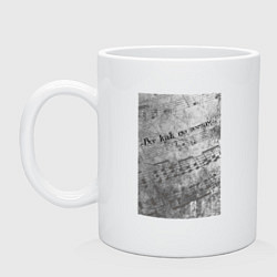 Кружка керамическая Все как по нотам, цвет: белый