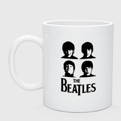 Кружка керамическая Beatles исполнители, цвет: белый
